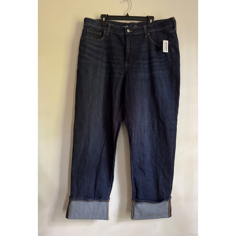 Old Navy Curvy OG Loose High-Rise Baggy Dark Wash Jeans Size 18 NWT